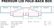 © Bappaditya Roy - Premium lid fold back box packaging template diagram