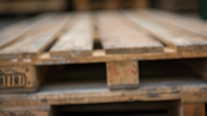 Poster - Wooden pallets stacked showing their structure