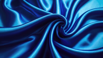 Aufkleber - Blue velvet fabric with folds for background use