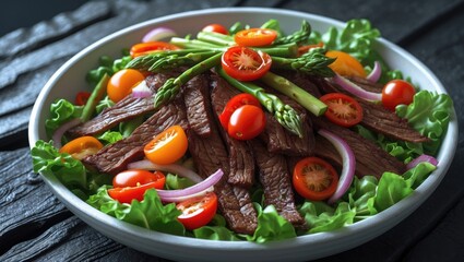 Poster - Spicy salad featuring roasted beef