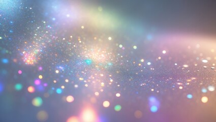 Poster - Textured silver paper abstract with shimmering glitter and light refraction for wallpaper and background, defocused