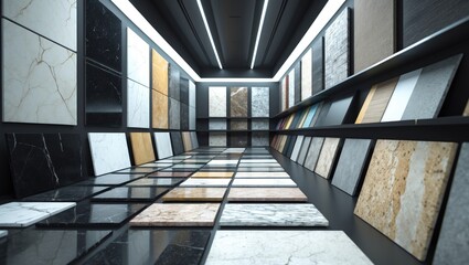 Aufkleber - Color samples for floor tiles, backsplash, and shower tiles