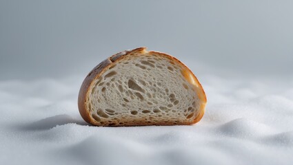 Aufkleber - A solitary slice of bread against a background.