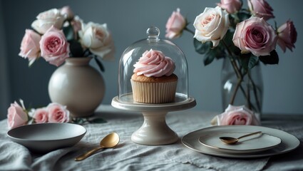 Aufkleber - Cake displayed at a table.