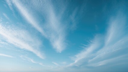 Aufkleber - Natural sky scene with vibrant blue and fluffy white clouds as background