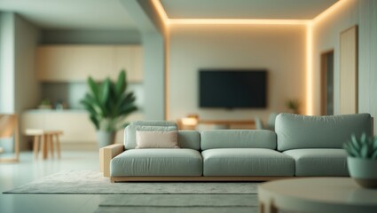 Poster - Contemporary home interior decor with a bright atmosphere