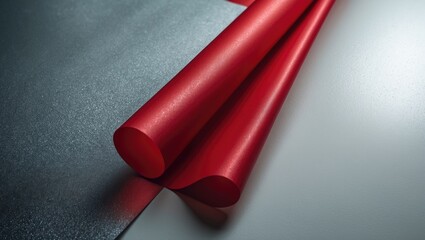 Aufkleber - Celebration-Inspired Abstract Red and Silver Glitter Paper with Natural Grunge Background