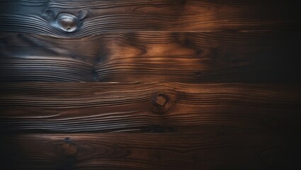 Poster - Natural patterned dark wood texture template on a vacant background