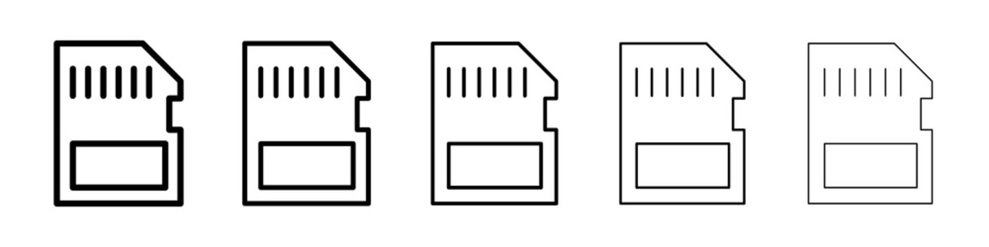 Memory card icon concept. graphic design, logo, Web, UI.