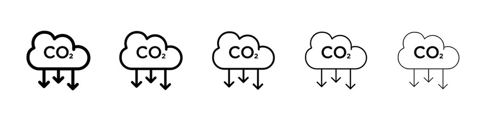 Low carbon dioxide icon concept. graphic design, logo, Web, UI.