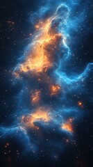 Wall Mural - stunning cosmic cloud formation with vibrant colors in a distant galaxy