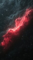 Wall Mural - vibrant red nebula illuminated by starlight showcases cosmic beauty in deep space