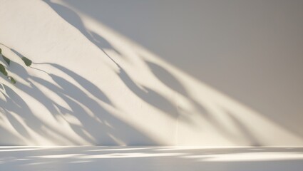 Aufkleber - Light and shadow interplay on wall for showcasing products