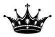 © pipp99 - royal crown silhouette line art vector illustration with a white background