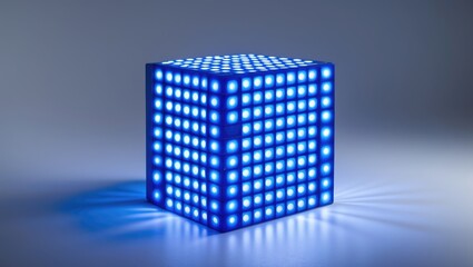 A block of blue LEDs