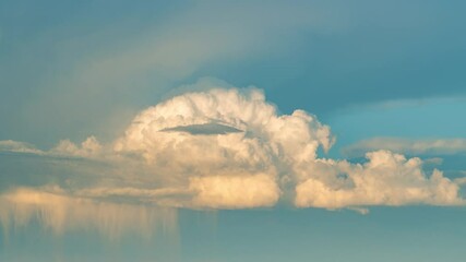 Wall Mural - pastel sky in the morning n sunset color sky. blue pink n orange in the heaven. nature colorful in t