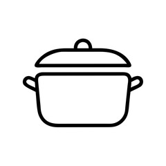 Poster - Boiling Pot Icon Representing Food Cooking and Kitchen Preparation