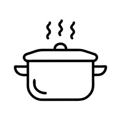 Poster - Boiling Pot Icon Representing Food Cooking and Kitchen Preparation