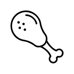 Poster - Chicken Drumstick Icon Representing Meat Dish