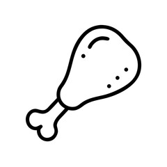Poster - Chicken Drumstick Icon Representing Meat Dish