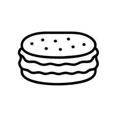 Poster - Cookie Sandwich Icon Representing Dessert Biscuit