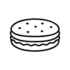 Poster - Cookie Sandwich Icon Representing Dessert Biscuit