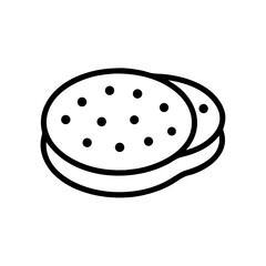 Poster - Cookie Sandwich Icon Representing Dessert Biscuit