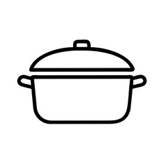 Poster - Cooking Pot with Lid Icon Representing Meal Preparation