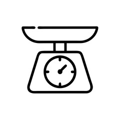 Poster - Kitchen Scale Icon Representing Ingredient Measurement and Cooking Precision