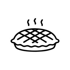 Poster - Lattice Pie Top Icon Representing Baked Dessert and Pastry Decoration