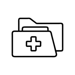 Poster - Medical File Folder Icon Representing Health Records and Patient Documentation