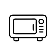 Poster - Microwave Oven Icon Representing Quick Cooking and Kitchen Appliance