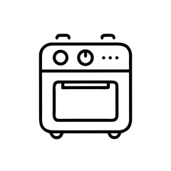 Poster - Oven with Timer Icon Representing Baking Appliance and Cooking Equipment