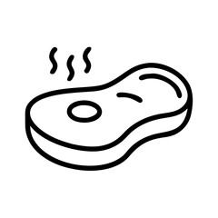 Poster - Raw Meat Icon Representing Cooking Ingredient and Protein Source