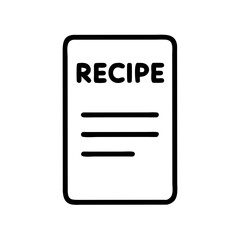 Poster - Recipe Menu Icon Representing Food List and Culinary Instructions