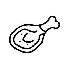 Poster - Raw Meat Icon Representing Cooking Ingredient and Protein Source