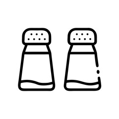 Poster - Salt and Pepper Shakers Icon Representing Table Seasoning and Flavor Pair