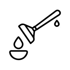 Poster - Skimmer Spoon Icon Representing Oil Draining Tool for Cooking and Frying
