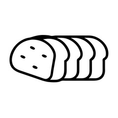 Poster - Sliced Bread Icon Representing Sandwich Bread and Bakery Product