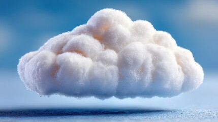 Poster - Soft white cloud in the blue sky symbolizing economic trajectories and sovereign credit representation in modern times