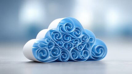 Poster - conceptual representation of a paper cloud symbolizing innovative ideas in debt restructuring and pl