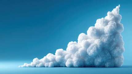 Poster - Minimalistic cloud representation symbolizing the essence of post-crisis recovery and economic resilience in society
