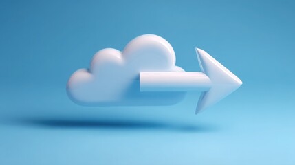 Poster - conceptual image of a man featuring a cloud-hosted cross-border remittance elasticity index icon for