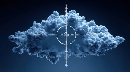 Poster - A black figure in ethical finance radar concept utilizing cloud technology for financial detection and analysis