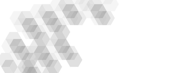 Poster - abstract white and gray color geometric shape seamless pattern transparent background design.