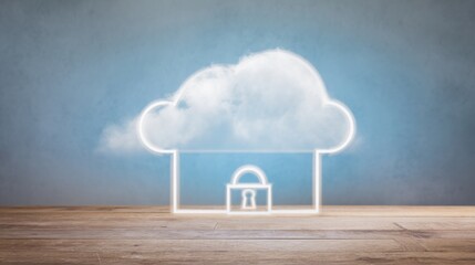 Poster - informative cloud-monitored household savings index icon concept for tracking personal financial gro