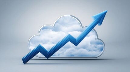Poster - Cloud native small cap market index icon concept representing startup investment trends and economic growth insights