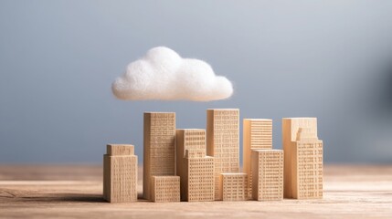 Poster - advanced cloud-powered capital reserve stress test icon concept for financial stability and risk ass