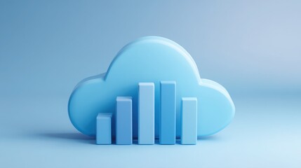 Poster - cloud-powered tax reform impact simulator icon concept for analyzing financial effects and policy ch