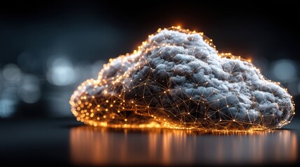 Poster - conceptual icon representing sme resilience index in cloud-processed format for adaptive business st